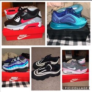 5 different pairs of sneakers